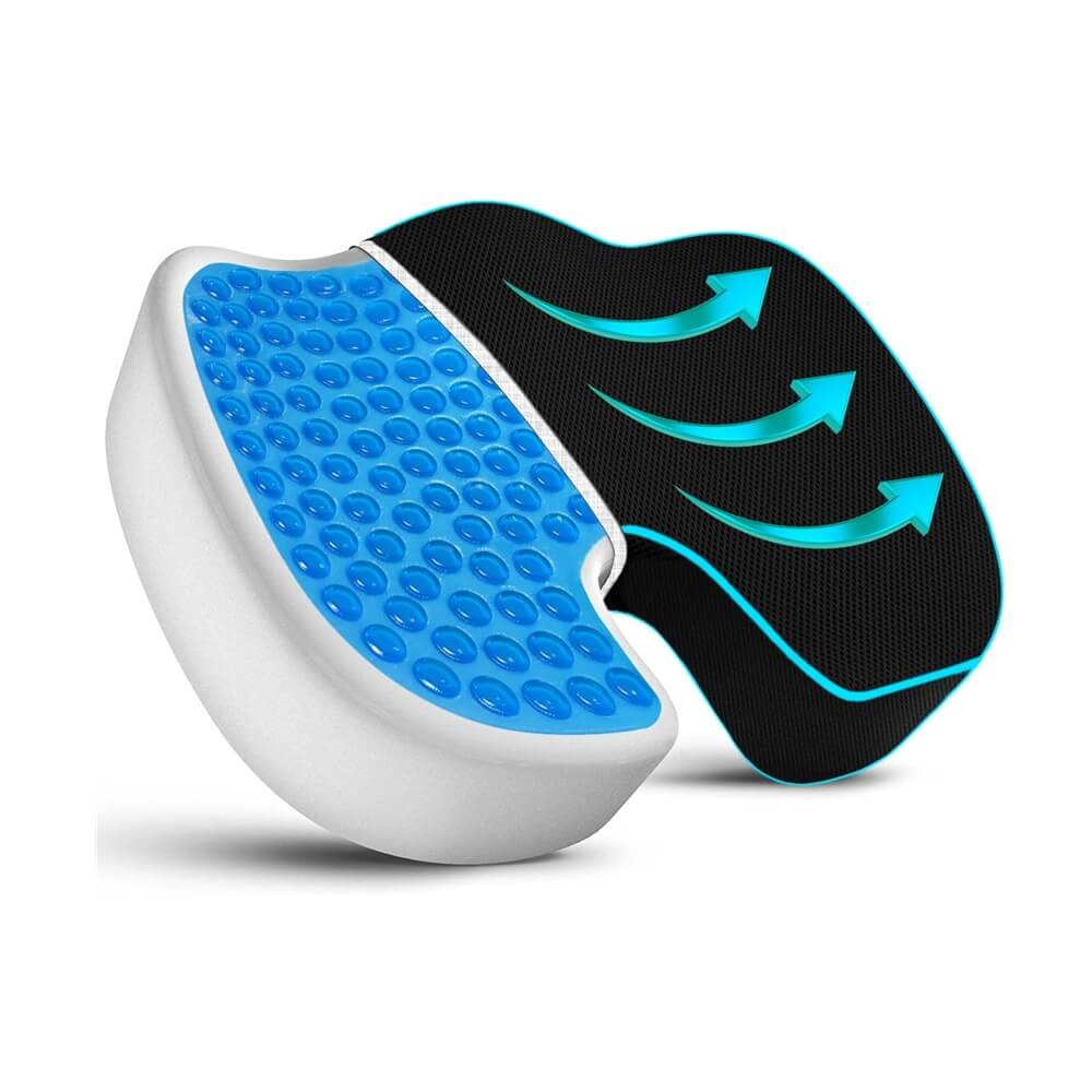Orthopedic memory foam seat cushion coccyx tailbone pain relief office